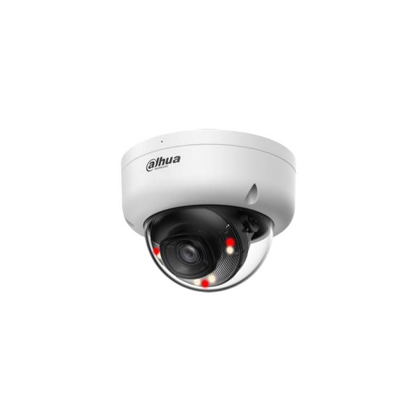 Dahua 8MP Smart Dual Light Dome WizSense Network Camera IP67 IK10 IR 30m Warm Light 30m 2.8mm Built-in Mic Perimeter Protection SMD Plus Metal | DH-IPC-HDBW2849EP-S-IL-0280B | Dahua Bahrain